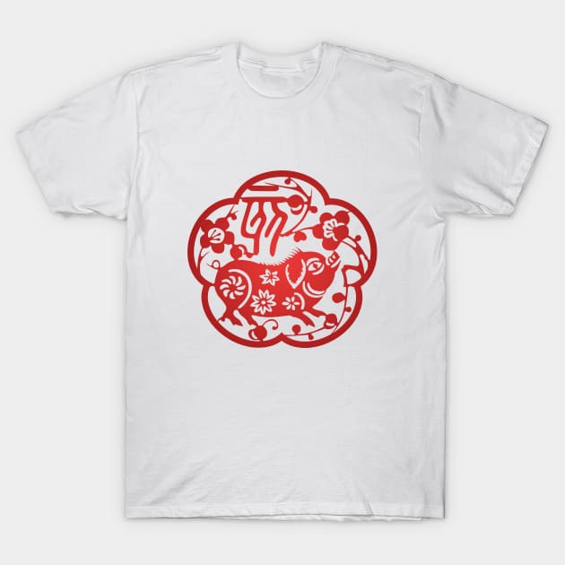 Chinese Zodiac ver.2 Pig in Red T-Shirt by Takeda_Art
